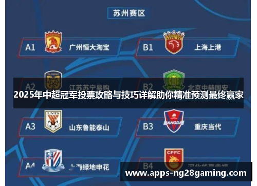 2025年中超冠军投票攻略与技巧详解助你精准预测最终赢家