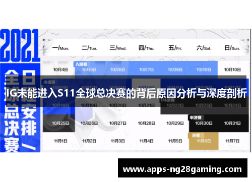 IG未能进入S11全球总决赛的背后原因分析与深度剖析