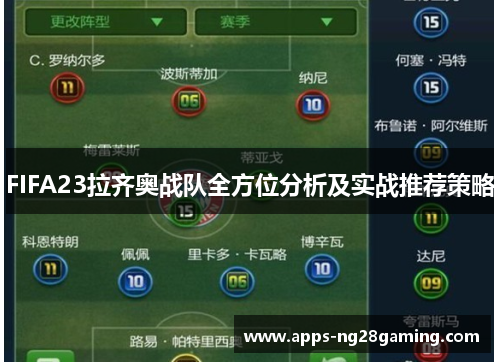 FIFA23拉齐奥战队全方位分析及实战推荐策略
